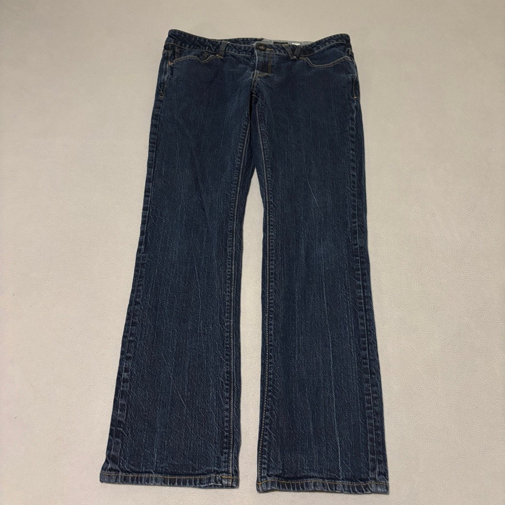 Volcom Vorta Mens Slim Straight Leg Jeans 34 Dark Wash Denim Skater Pants